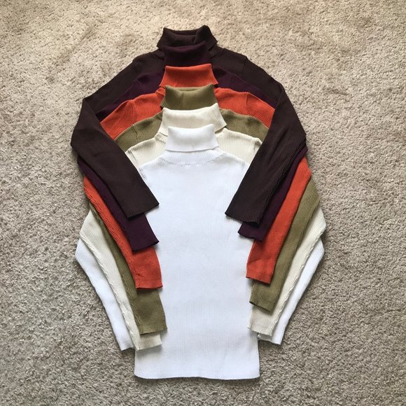 Moda International Tops - Moda International Ribbed Turtleneck Bundle of 6 – XS & XXS